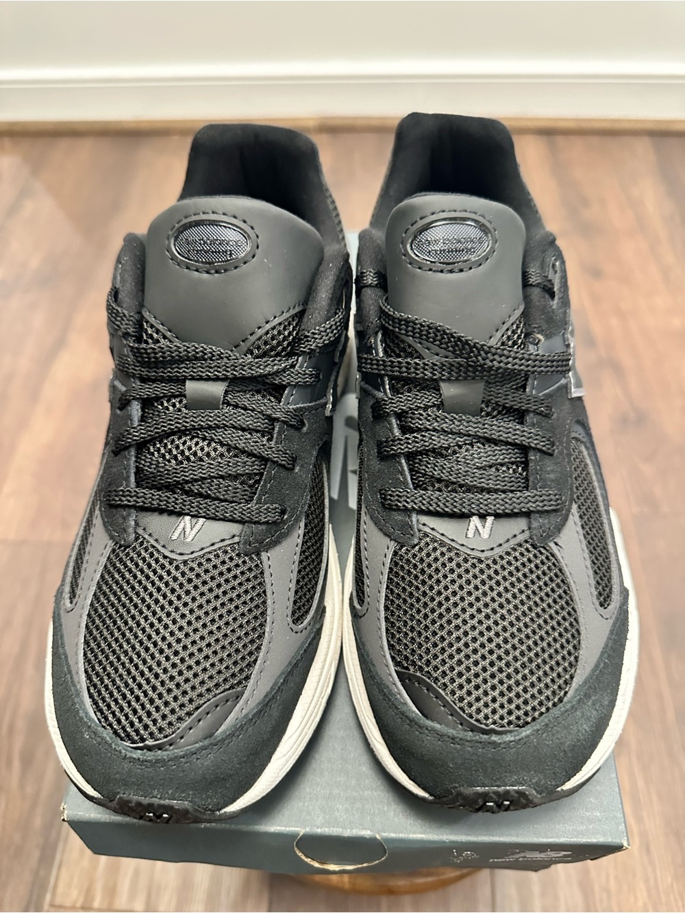 New Balance Youth Boys Black Mesh & Suede Sneakers - GC2002BK - Size 5.5